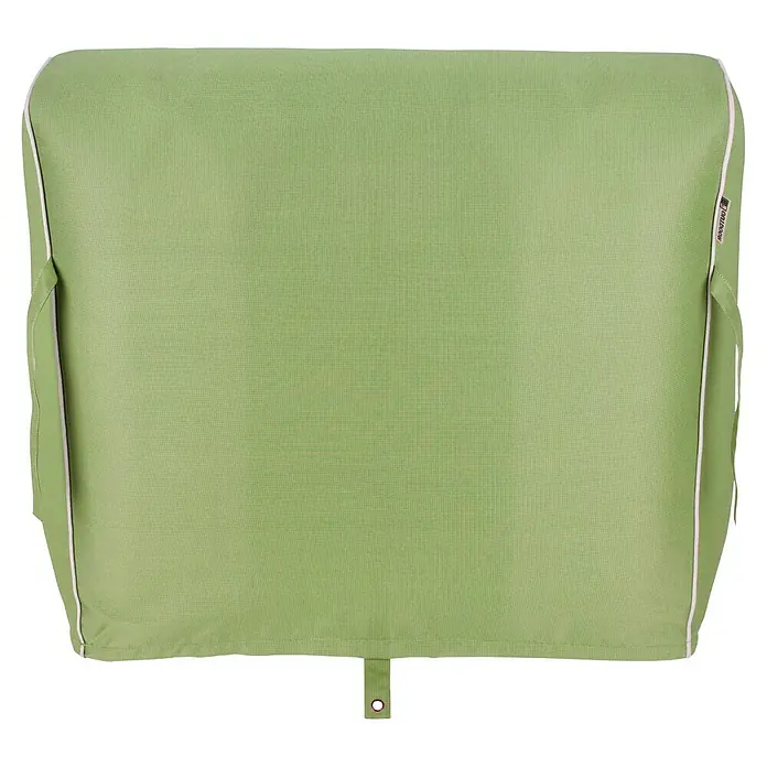 Sitzsack Aufblasbar - 70 x 90 x 70 cm, Grün, 100 % Polyester - Grüne rechteckige Schutzhülle mit weißer Paspelierung, ideal zum Abdecken von Gartenmöbeln und zum Schutz vor Witterungseinflüssen.