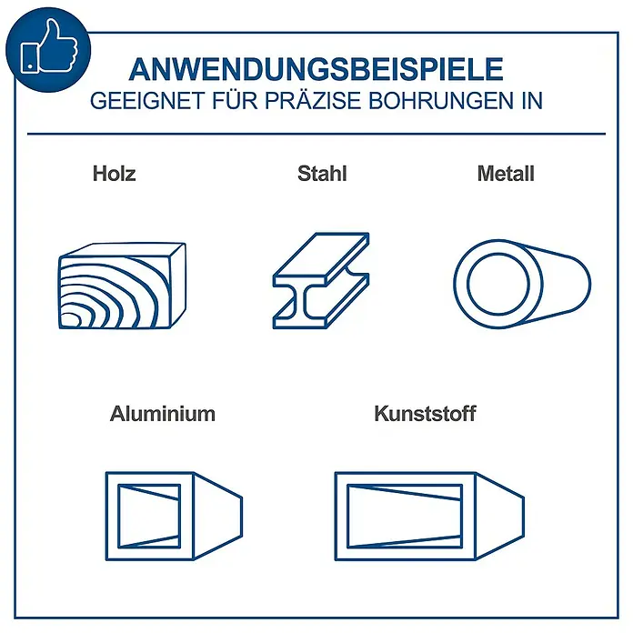 Scheppach Tischbohrmaschine DP 60 - 710 W, Leerlaufdrehzahl: 0 U/min - 2.600 U/min, Spannweite Bohrfutter: 1,5 mm - 13 mm - Anwendungsbeispiele für präzise Bohrungen in Holz, Stahl, Metall, Aluminium und Kunststoff.