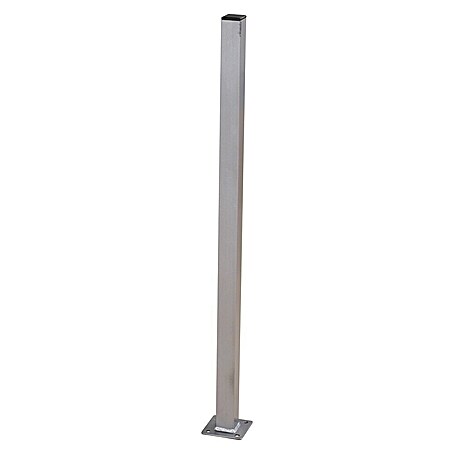 Plus Zaunpfosten (4,5 x 4,5 x 95 cm, Stahl, Silber)