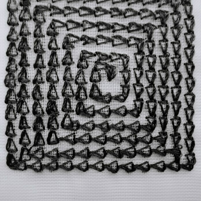 Elbersdrucke Bistrogardine Quadro (140 x 48 cm, 100 % Polyester,  Schwarz/Weiß) | BAUHAUS