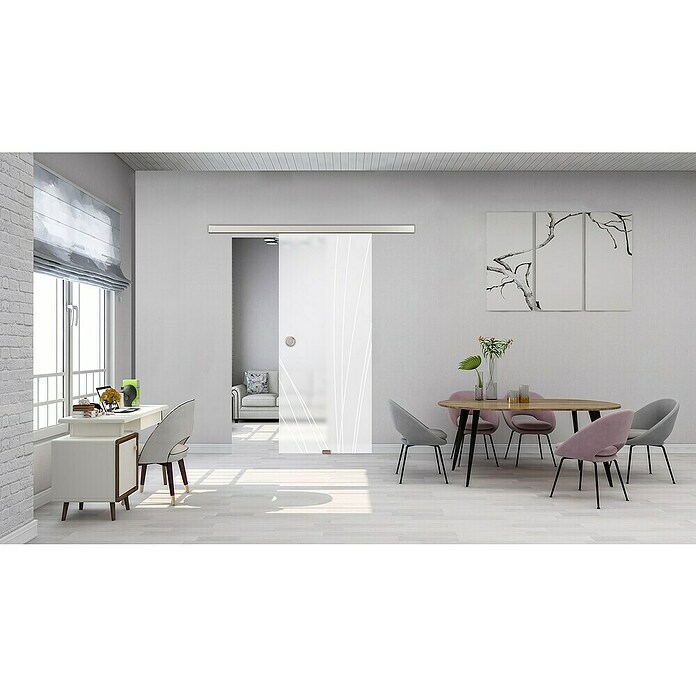 Diamond Doors Glasschiebetür 559 (935 x 2 058 mm, Einscheibensicherheitsglas (ESG), Milchglas) | BAUHAUS