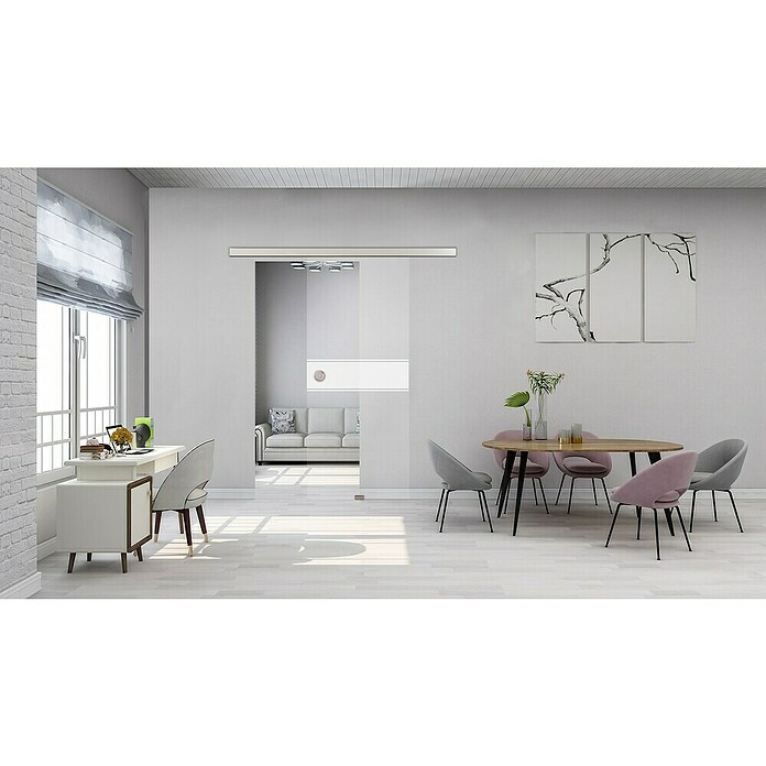 Diamond Doors Glasschiebetür 593 (935 x 2 058 mm, Einscheibensicherheitsglas (ESG), Klarglas) | BAUHAUS