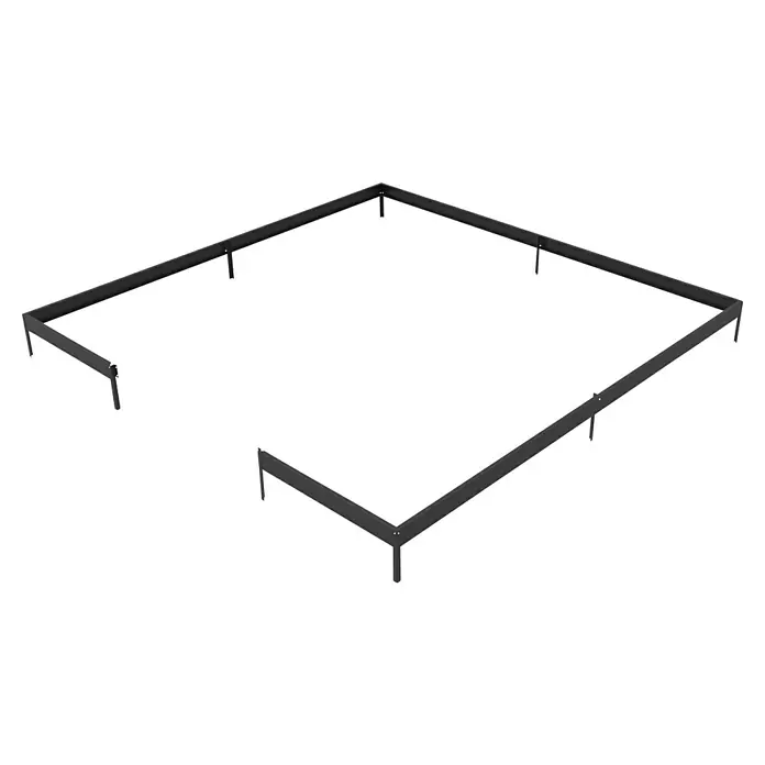 Juliana Gewächshaus-Fundament für Gewächshaus Oase - 3,68 x 3,68 x 0,12 m, Passend für: Juliana Gewächshaus Oase mit 13,5 m², Schwarz - Schwarzer Hochbeetrahmen, ideal für den Garten oder die Terrasse. Die robuste Konstruktion bietet Platz für Pflanzen und Gemüse.