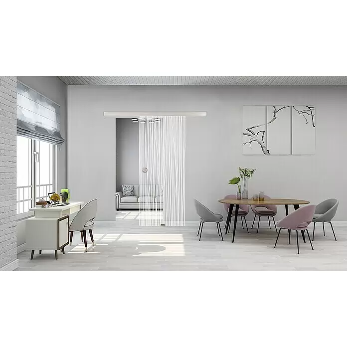 Diamond Doors Glasschiebetür 551 - 935 x 2.058 mm, Einscheibensicherheitsglas (ESG), Klarglas - Stimmungsaufnahme