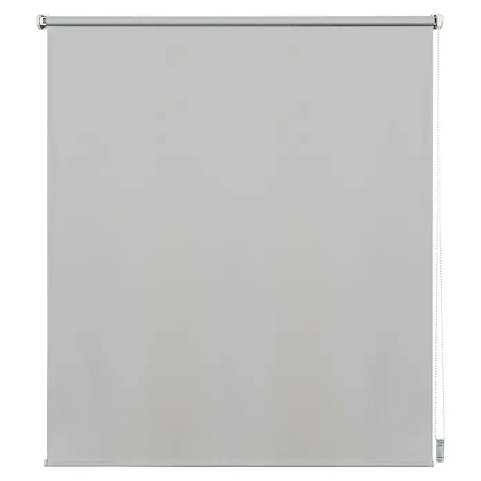 Estor enrollable opaco PP - An x Al: 150 x 180 cm, Gris - Persiana enrollable gris con mecanismo de tracción, perfecta para oscurecer habitaciones y garantizar la privacidad.