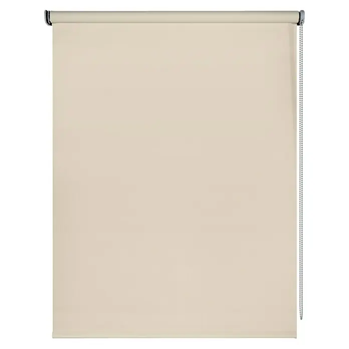 Estor enrollable opaco Night - An x Al: 180 x 250 cm, Piedra - Imagen de un estor enrollable de color crema con un diseño sencillo y funcional, perfecto para la decoración de ventanas.
