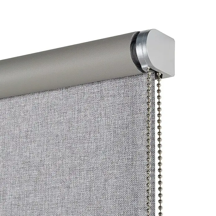 Estor enrollable opaco Textura - An x Al: 120 x 250 cm, Gris - Persianas enrollables grises con accionamiento de cadena para ventanas. Este producto es simple y funcional para uso interior.