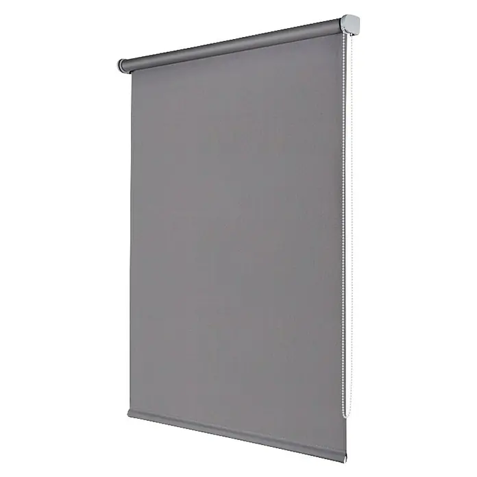 Estor enrollable opaco Night - An x Al: 180 x 250 cm, Gris - Persiana enrollable gris con cordón para una fácil operación y protección de la privacidad.