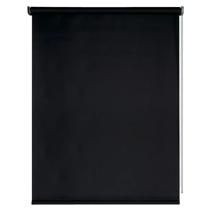 Estor enrollable opaco Night - An x Al: 180 x 250 cm, Negro - Estor enrollable negro con diseño minimalista, ideal para espacios modernos. Proporciona privacidad y oscuridad con su material opaco.