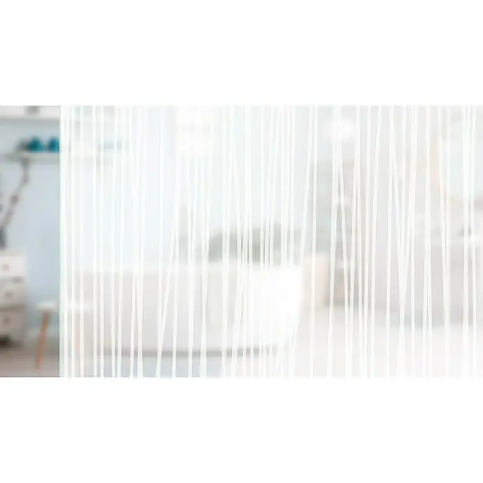 Diamond Doors Glasschiebetür 551 - 935 x 2.058 mm, Einscheibensicherheitsglas (ESG), Milchglas - Mattglasfolie mit feinen vertikalen Linien, ideal für Badezimmer oder andere Räume, die Privatsphäre benötigen. Das Dekor bietet Sichtschutz, ohne das Licht zu blockieren.