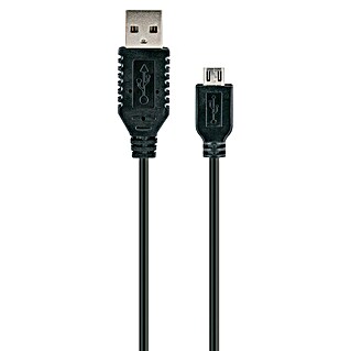 Schwaiger USB-Ladekabel (Schwarz, Länge: 0,5 m, USB A-Stecker, USB Micro-B-Stecker)