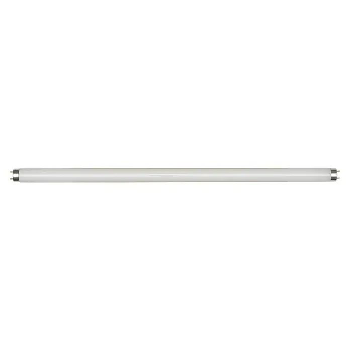 Osram Tubo fluorescente - Largo: 60 cm, Blanco neutro, 18 W, 1.350 lm, G13 - Una lámpara LED blanca en forma de tubo con pines dorados en cada extremo, que proporciona iluminación eficiente.