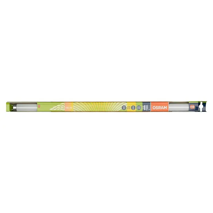Osram Tubo fluorescente Interna - Largo: 60 cm, Blanco cálido, 18 W, 1.350 lm, G13 - Tubo LED Osram en su embalaje. El tubo LED ofrece una luz brillante y de ahorro energético para diversas aplicaciones.