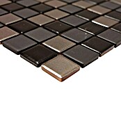 Mosaikfliese Quadrat TRS BLS (32,6 x 30 cm, Schwarz/Silber, Matt)