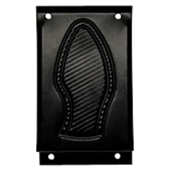 Micel Tope de puerta - L x An: 147 x 98 mm, Acero Negro - Plantilla metálica para huellas de zapatos. Útil para dejar o resaltar rastros. Ideal para fines de seguridad.