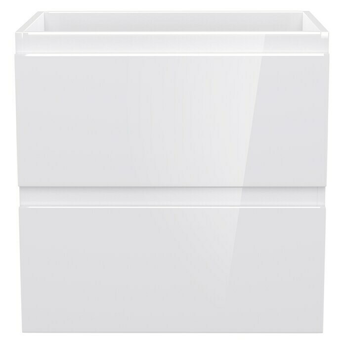 Camargue Espacio Waschtischunterschrank (60 x 40 x 60 cm, 2 Schubkästen, Gama weiß glänzend)