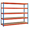 Simonrack Simontaller Estantería para cargas pesadas Simonforte Chipboard (L x An x Al: 90 x 180 x 200 cm, Capacidad de carga: 600 kg/balda, Número de baldas: 5 ud.)