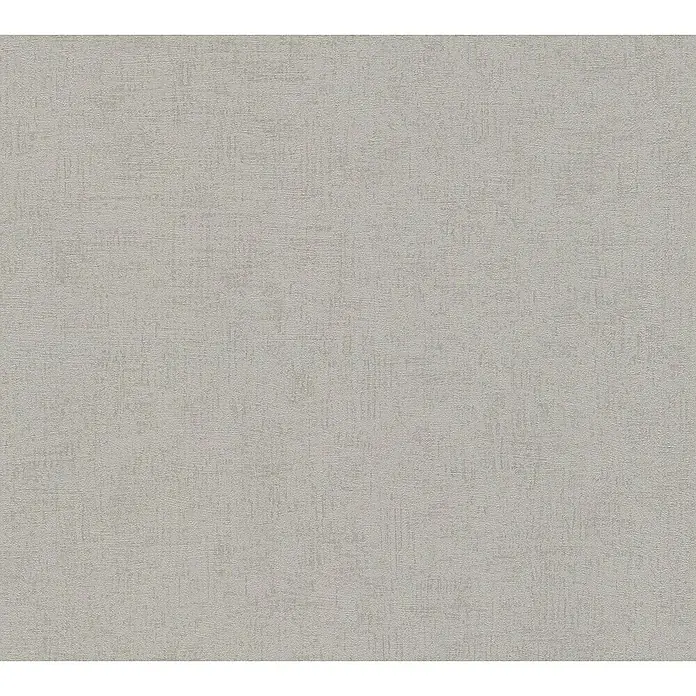 A.S. Création Titanium 3 Vliestapete - Pastellgrau, Uni, 10,05 x 0,53 m - Nahaufnahme eines grauen Textilgewebes mit subtiler Textur. Das Produkt zeigt eine gleichmäßige, fein strukturierte Oberfläche in einem neutralen Farbton.