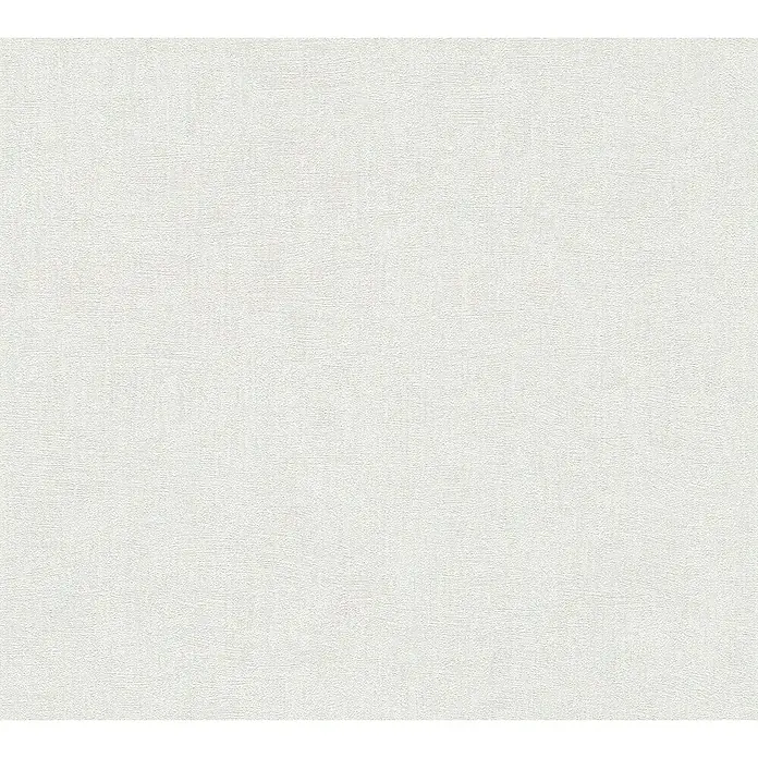 A.S. Création Titanium 3 Vliestapete - Pastellweiß, Uni, 10,05 x 0,53 m - Nahaufnahme einer weißen Leinwandstruktur, die eine subtile, aber taktile Oberfläche für vielfältige kreative Anwendungen bietet.