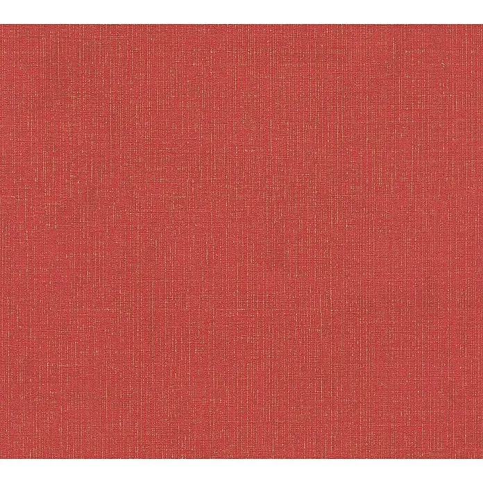 A.S. Création My Home My Spa Vliestapete - Rot/Metallic, Uni, 10,05 x 0,53 m - Roter Stoff mit feiner Textur, ideal für Polsterungen oder Dekorationen. Die lebendige Farbe bringt Wärme in jeden Raum.