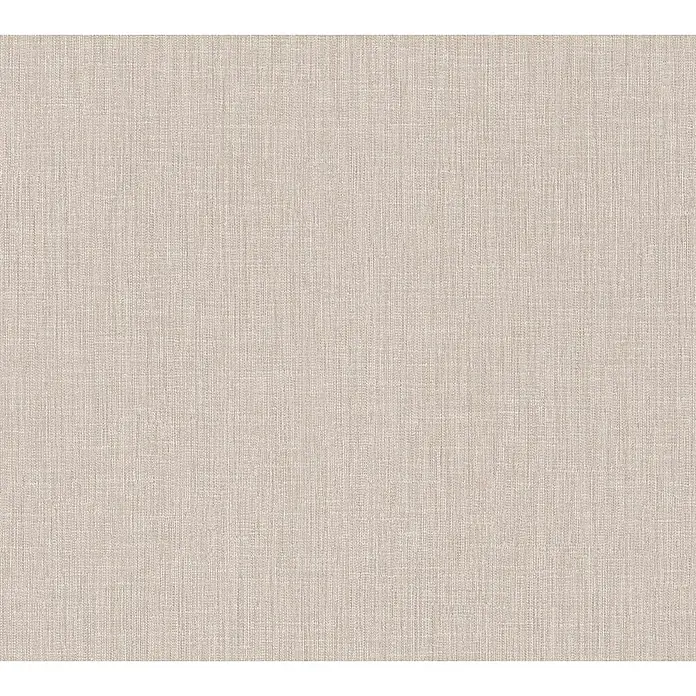 A.S. Création Daniel Hechter 6 Vliestapete Textilstruktur - Hellbeige, Uni, 10,05 x 0,53 m - Nahaufnahme eines eleganten, beigen Leinenstoffes. Seine feine Textur und natürliche Farbgebung verleihen jedem Design eine schlichte Eleganz.