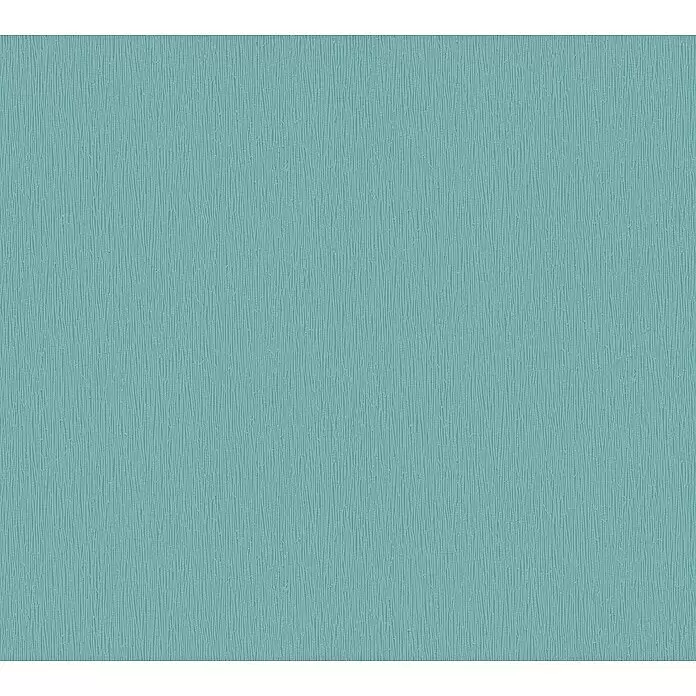 A.S. Création Trendwall 2 Vliestapete - Blau, Uni, 10,05 x 0,53 m - Hellblaue strukturierte Oberfläche mit subtilen vertikalen Linien.