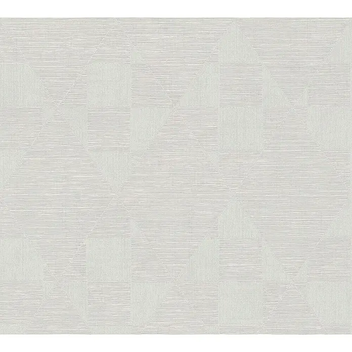 A.S. Création Titanium 3 Vliestapete - Weiß, Grafisch, 10,05 x 0,53 m - Elegante, strukturierte Tapete in Weiß mit einem geometrischen Muster aus Dreiecken und Quadraten. Die feine Textur verleiht der Tapete eine edle Optik.