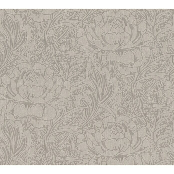 AS Creation Mata Hari Vliestapete Blumen (Braun/Beige, Floral, 10,05 x 0,53 m) | BAUHAUS