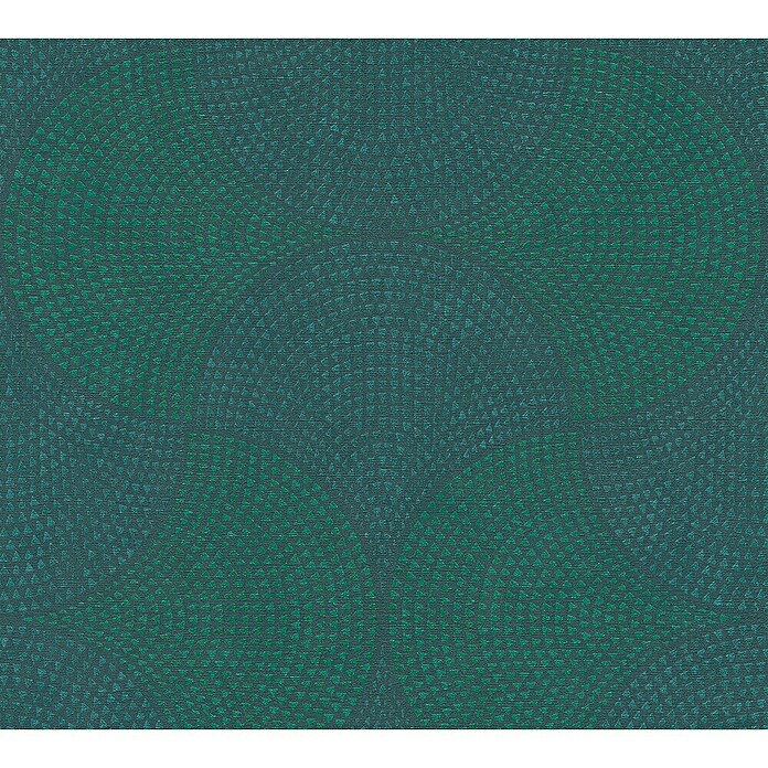 AS Creation Cuba Vliestapete Mosaik-Allover (Blau/Grün, Grafisch, 10,05 x 0,53 m)