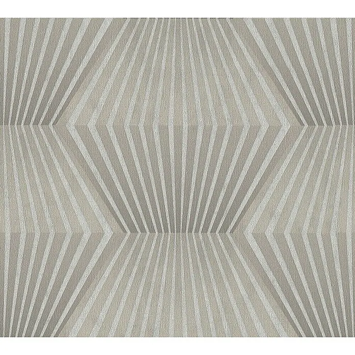 A.S. Création Titanium 3 Vliestapete 3D-Effekt Waben - Grau, 3D-Optik, 10,05 x 0,53 m - Einzigartige Tapete mit abstraktem, geometrischem Muster in neutralen Grau- und Beigetönen, die jedem Raum eine moderne Note verleiht.