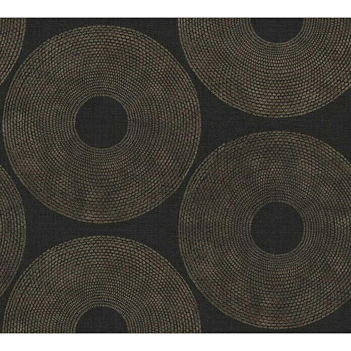 A.S. Création Desert Lodge Vliestapete Ethno-Kreise (Schwarz, Grafisch, 10,05 x 0,53 m) | BAUHAUS