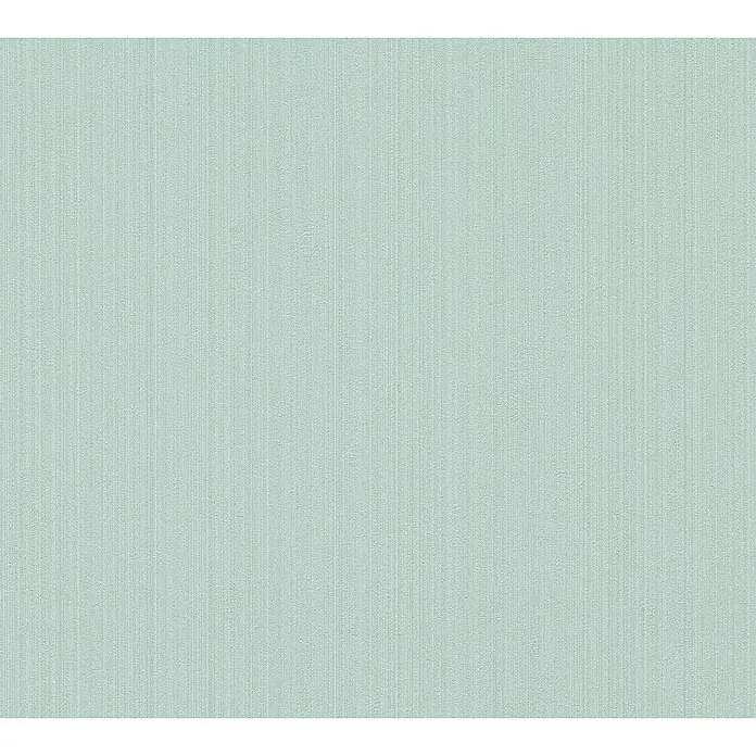A.S. Création Mata Hari Vliestapete - Grün, Uni, 10,05 x 0,53 m - Zarte, mintgrüne Textiltapete mit feiner, vertikaler Streifenstruktur, die eine ruhige und elegante Atmosphäre schafft. Ideal für Wohn- und Schlafbereiche.