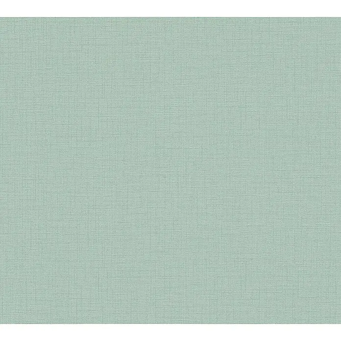 A.S. Création My Home My Spa Vliestapete Textstruktur I - Grün, Uni, 10,05 x 0,53 m - Sanftgrüner Stoff mit feiner Textur. Ideal für Hintergründe, Textilien oder digitale Kunstprojekte. Hohe Detailgenauigkeit für vielseitige Verwendung.