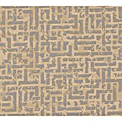 A.S. Création My Home My Spa Vliestapete Tetris (Beige/Metallic, Grafisch, 10,05 x 0,53 m) | BAUHAUS