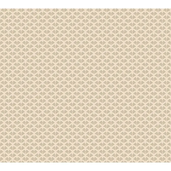 A.S. Création Trendwall 2 Vliestapete Art Deco klein - Beige, Grafisch, 10,05 x 0,53 m - Beige Tapete mit einem zarten, floralen Muster für eine elegante und beruhigende Raumatmosphäre. Perfekt für Wohn- und Schlafbereiche.