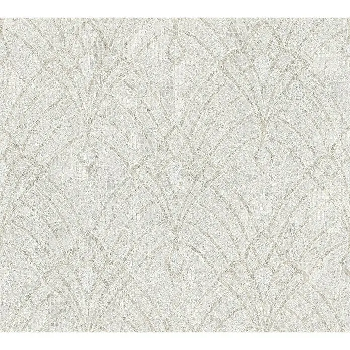 A.S. Création Mata Hari Vliestapete Oriental - Beige/Creme, Grafisch, 10,05 x 0,53 m - Elegante Tapete mit subtilem Art-Déco-Muster. Die helle Farbgebung und das dezente Design machen diese Tapete zu einer stilvollen Wandbekleidung.