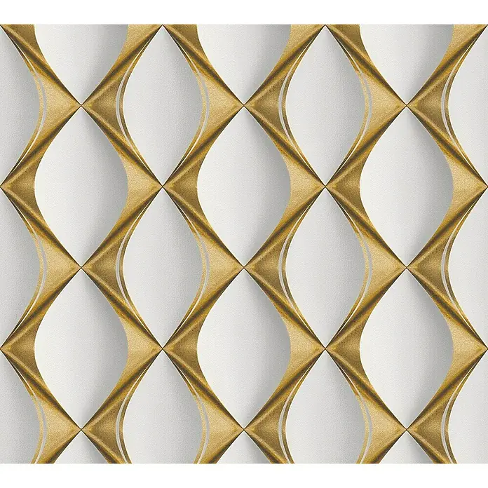 A.S. Création My Home My Spa Vliestapete Lederoptik - Grau/Gold, 3D-Optik, 10,05 x 0,53 m - Detailaufnahme