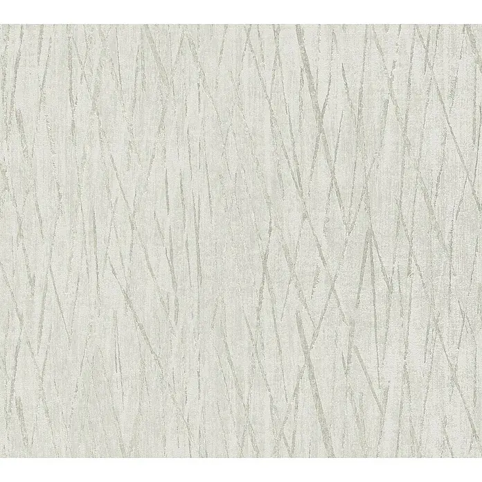 A.S. Création Hygge 2 Vliestapete Crush - Cremegrau/Silber, Grafisch, 10,05 x 0,53 m - Elegante Tapete mit abstraktem, linearem Muster in sanften Grautönen, ideal für moderne Wohnräume. Eine stilvolle Wandgestaltung für ein zeitgemäßes Ambiente.