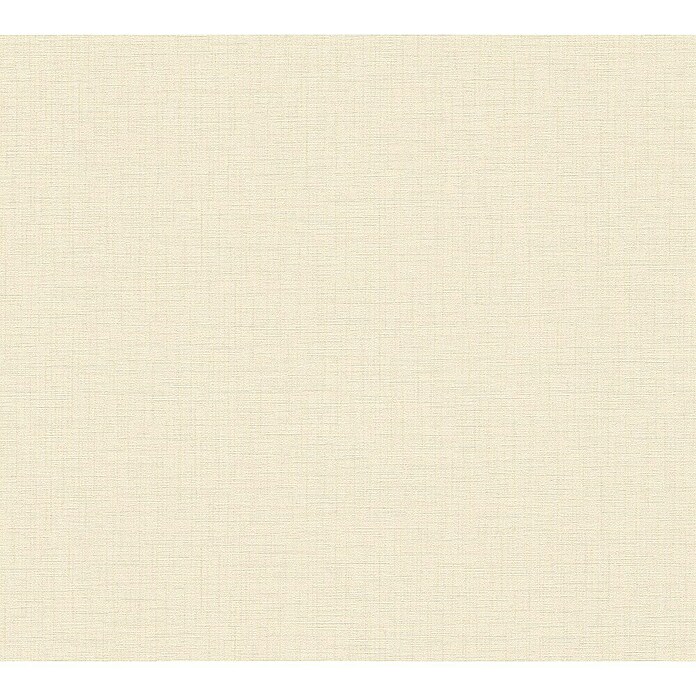 A.S. Création My Home My Spa Vliestapete Textilstruktur II (Creme, Uni, 10,05 x 0,53 m)