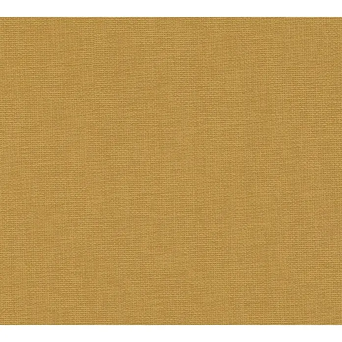 A.S. Création Hygge 2 Vliestapete Gewebe - Gelb/Gold, Uni, 10,05 x 0,53 m - Detailaufnahme eines beigefarbenen Stoffes mit feiner Webstruktur, ideal als neutraler Hintergrund für Produktpräsentationen.