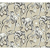 A.S. Création Michalsky 4 Vliestapete Allover mit Affen (Beige/Grau, Tieroptik, 10,05 x 0,53 m) | BAUHAUS