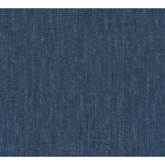 A.S. Création Titanium 3 Vliestapete Vintage (Blau, Uni, 10,05 x 0,53 m)