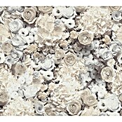 AS Creation Trendwall 2 Vliestapete Blumen (Grau/Beige, Floral, 10,05 x 0,53 m) | BAUHAUS