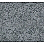 AS Creation Mata Hari Vliestapete Blumen (Grau/Schwarz, Floral, 10,05 x 0,53 m) | BAUHAUS