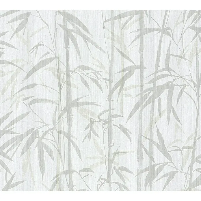 A.S. Création Michalsky 4 Vliestapete Bambus - Beige/Creme, Floral, 10,05 x 0,53 m - Elegantes Hintergrundbild mit Bambusmuster in sanften Grautönen, ideal für eine ruhige und stilvolle Wandgestaltung.