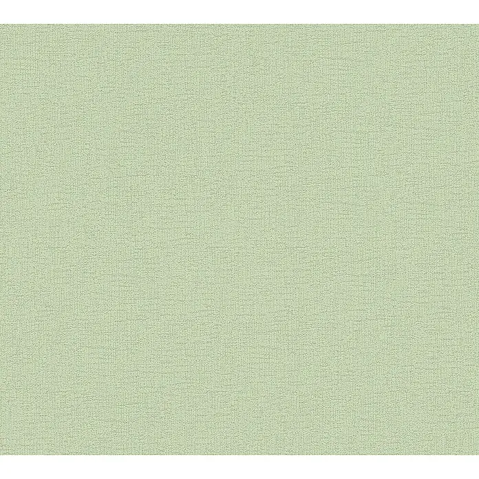 A.S. Création Attractive Vliestapete - Ambientegrün, Uni, 10,05 x 0,53 m - Detailaufnahme eines hellgrünen Textilgewebes, das eine feine, gleichmäßige Struktur für verschiedene Anwendungen zeigt.