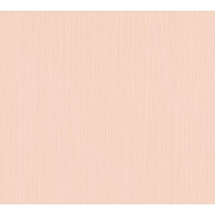 A.S. Création Attractive Vliestapete - Strukturapricot, Uni, 10,05 x 0,53 m - Hellbeige Tapete mit einem subtilen vertikalen Textur-Streifenmuster.