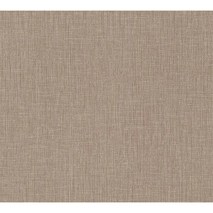 A.S. Création Daniel Hechter 6 Vliestapete Textilstruktur - Braun, Uni, 10,05 x 0,53 m - Nahaufnahme eines beigen Stoffes mit subtiler Textur, ideal für Möbelbezüge oder Wandverkleidungen. Die feine Webstruktur sorgt für eine natürliche Optik.