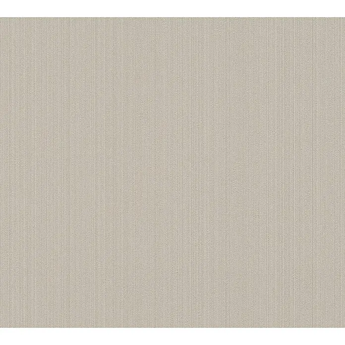 A.S. Création Mata Hari Vliestapete - Beige/Braun, Uni, 10,05 x 0,53 m - Fein strukturierte, beige Tapete mit subtilen vertikalen Linien, ideal für eine ruhige und elegante Raumgestaltung.
