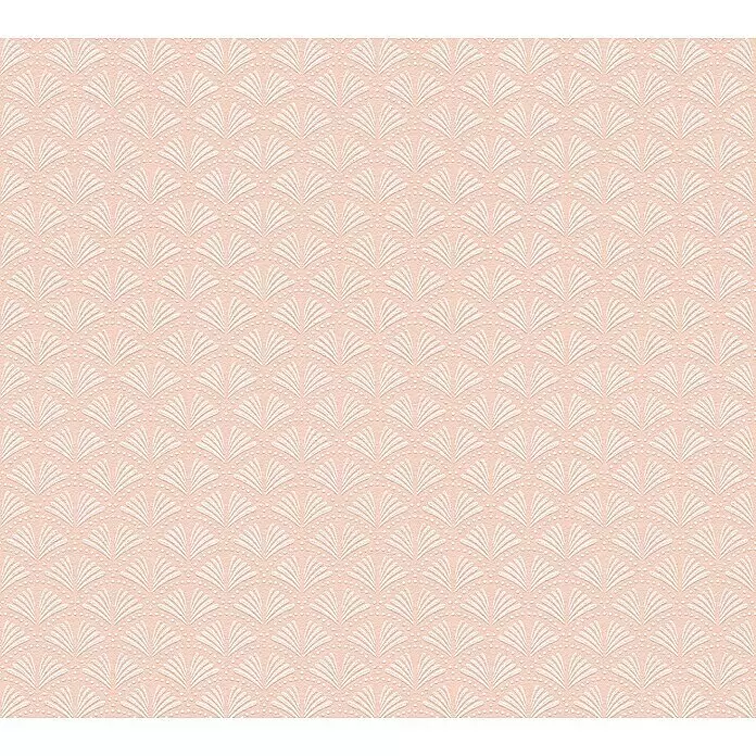 A.S. Création Trendwall 2 Vliestapete Art Deco groß - Rosa, Grafisch, 10,05 x 0,53 m - Nahtloses, hellbeiges Art-Déco-Fächermuster mit dezenter Prägestruktur.